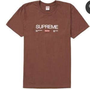 Supreme tee shirt short sleeve brown
